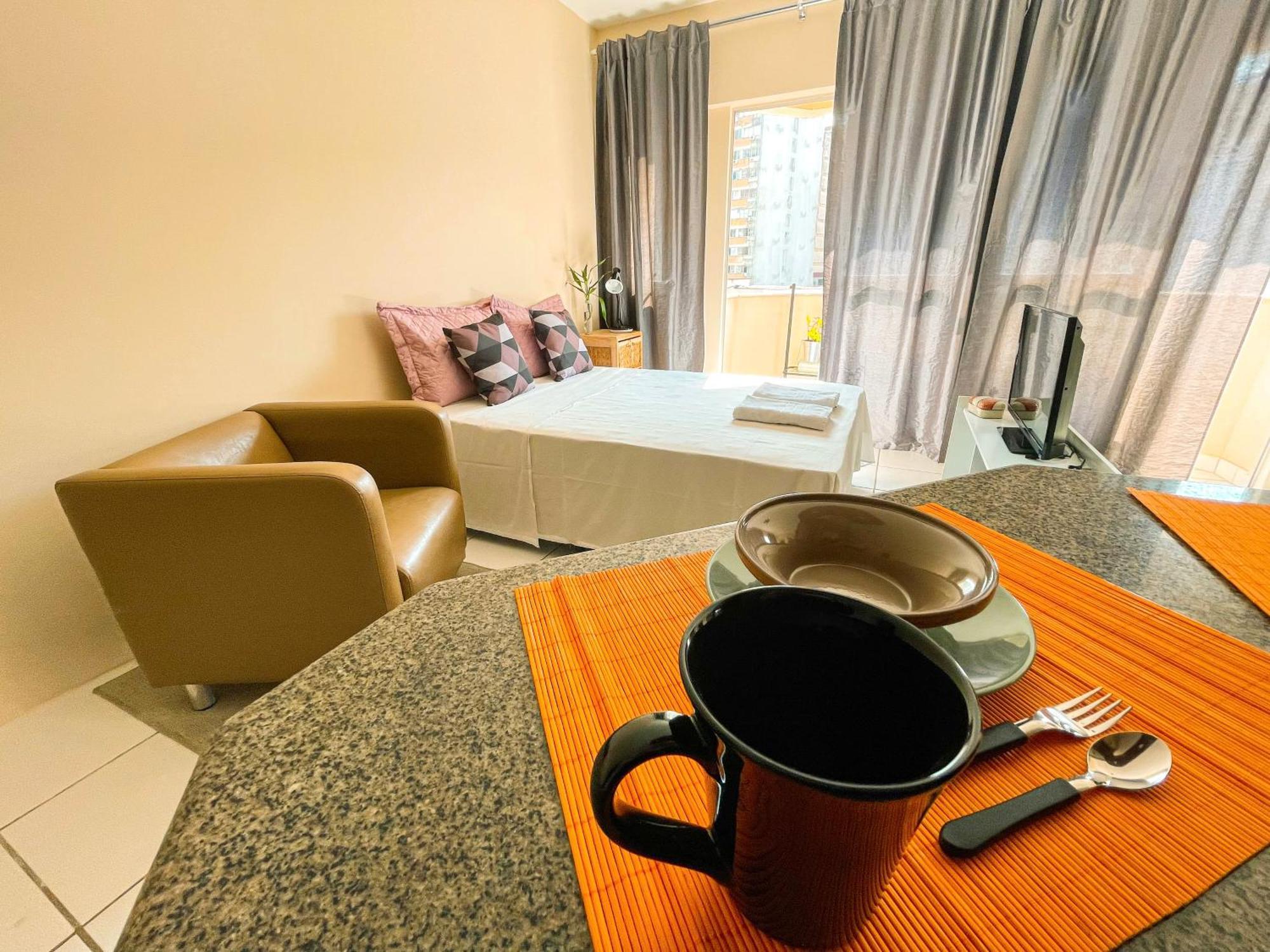 Studio No Centro: Piscina, Academia E Garagem N209 Флорианополис Экстерьер фото